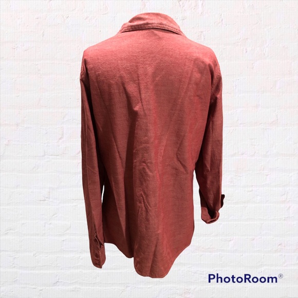 Patagonia red button down shirt sz 10 - Picture 3 of 7